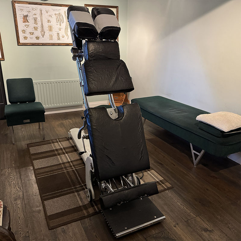 Modern chiropractic clinic interior